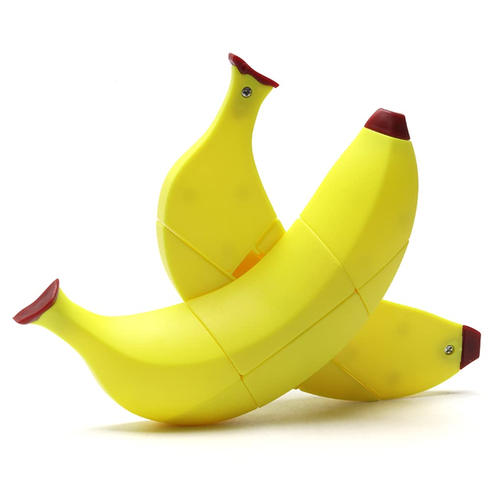 Yealvin 3D Fruit Cube 3  3 Magic Speed Cube Children'S Educational Toys Puzzle Cube Brain Teaser (Banana)