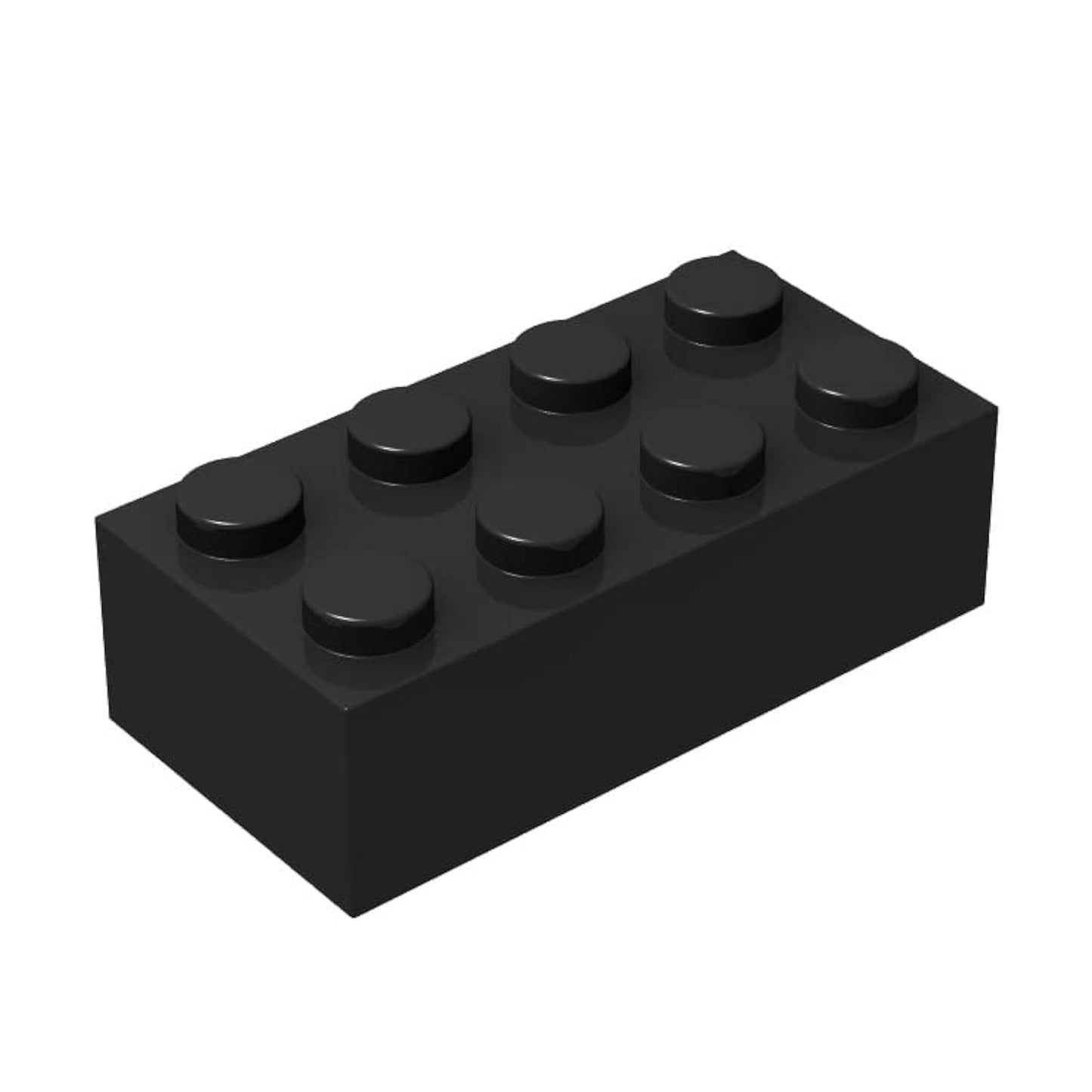 Classic Brick Block Bulk, Black Bricks 2X4, Building Bricks Flat 100 Piece, Compatible With Lego Parts And Pieces: 2X4 Black Bricks(Color:Black)