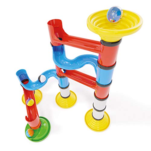 Quercetti Migoga Junior Marble Run - 31-Piece Beginner Set With Large Pieces And Rattle Balls, For Toddlers And Little Kids Ages