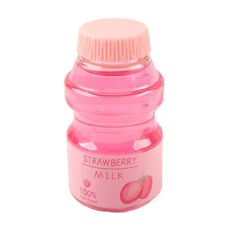 Flipnex Clear Strawberry Jelly Slime - Fluffy, Stretchy, Crunchy Bubble Slime - Soft Putty Stress Relief Toy - Party Favors - Su
