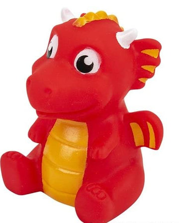 Rubber Dragon Toys | 12 Pack | 3 Inch Water Squirting Bright Colors