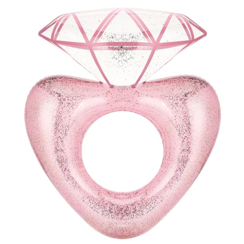 Moko Inflatable Pool Floats For Adults, Clearance Bachelorette Party Decorations Heart Shaped Swim Ring Summer Swimming Tube Water Fun Beach Wedding Pool Toys Swimming Circle