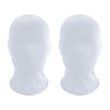 2 Pcs White Full Face Mask Cover Faceless Skin Masks Halloween Cosplay Spandex Hood Mask for Unisex Cosplay