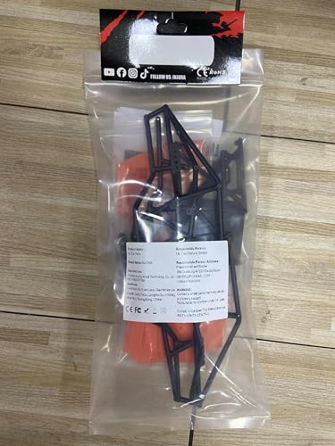 INJORA Rock Tarantula Nylon Buggy Body Shell Chassis Kit for TRX4M 1/18 RC Crawler Upgrade(Orange)