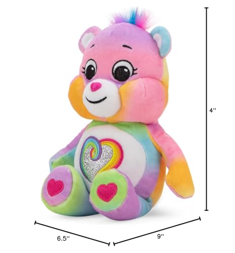 Care Bears 9' Fun Size Glitter Plush - Togetherness Bear - Tie Dye Plushie For Ages 4+ – Stuffed Animal, Soft And Cuddly – Good For Girls And Boys, Collectors, Great Valentines Day Gift For Kids
