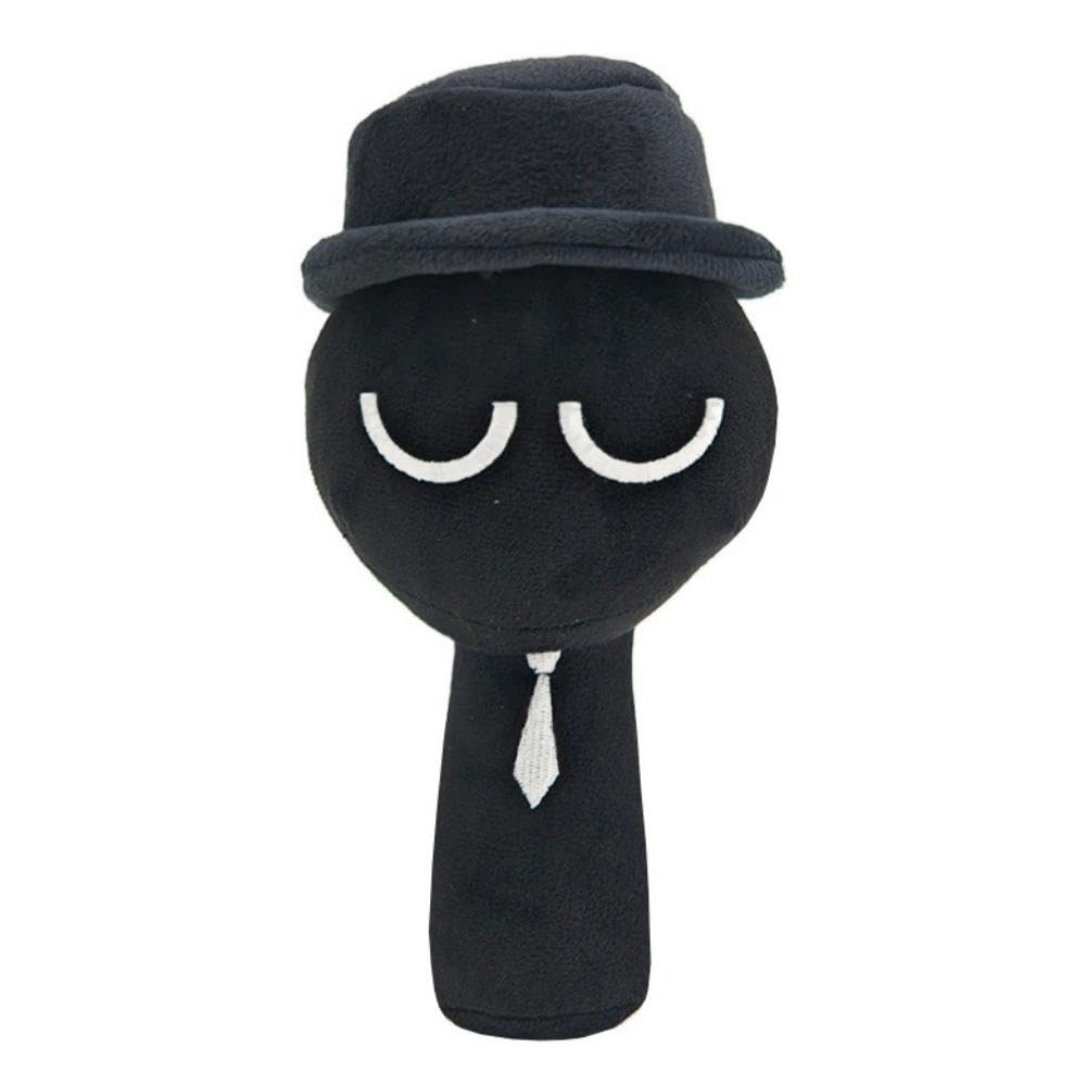 WeHDL Sprunki Plush, 10'' Cute Black Plushies Toy for Fans Gift, Soft Stuffed Figuer Doll for Kids Adults, Birthday Christmas Ch