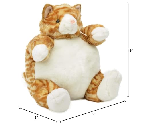 Unipak 9" Plush Orange Tabby Cat - Soft Plush Toy, Model 2333CG