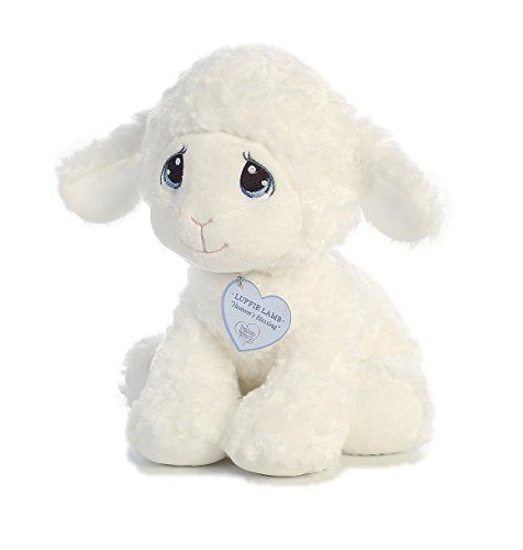 Aurora® Inspirational Precious Moments™ Luffie Lamb Stuffed Animal - Cherished Memories - Enduring Comfort - White 12 Inches