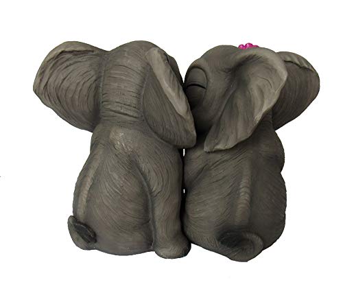 Dwk Decorative Elephant Couple Love Split Figurine | Elephant Sculpture Decor For Couples | Desk Sculpture And Decorative Items Decorations On Put On Shelves - 6.5'