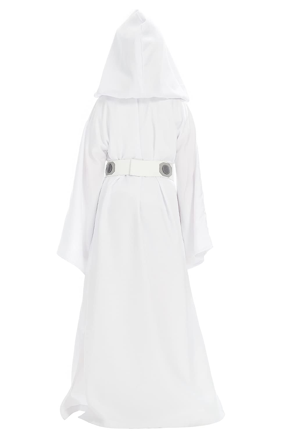 Rodwake Children'S Princess Cosplay Costume Girls White Tunic Hooded Robe Halloween Kids Outfit