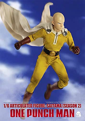 Threezero One Punch Man: Saitama (Season 2 Version) 1: 6 Scale Articulated Figure, Multicolor (3Z0134)