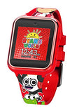 Accutime Kids Ryan'S World Red Educational Touchscreen Smart Watch Toy For Boys, Girls, Toddlers - Selfie Cam, Learning Games, Alarm, Calculator, Pedometer And More (Model: Ryw4037Az)