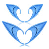 FRESHME Cosplay Accessories Soft Fairy Ears - 2 Pairs Blue Elf Ears Costume Makeup Renaissance Cosplay Dress Up Halloween Access