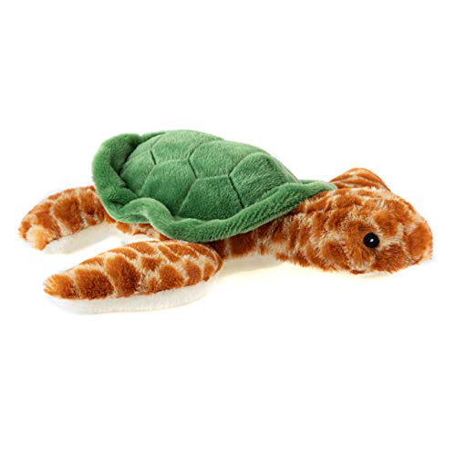 WILD REPUBLIC EcoKins Sea Turtle Plush Toy, 12" Eco-Friendly Stuffed Animal, Handcrafted from 16 Recycled Bottles, Model 24737
