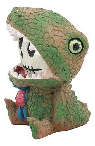 Gifts & Decor Ebros Tyrannosaurus Rex Dinosaur Furrybones Figurine 3' Tall Furry Bones Skeleton In T-Rex Costume Carrying Blue Dino Doll Sit Up Collectible Decorative Toy