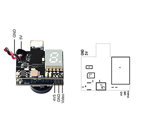 Wolfwhoop WT03 Micro FPV AIO 600TVL Camera 5.8G 25/50/200mW Adjustable Transmitter with Cloverleaf Antenna for Mini Aircraft
