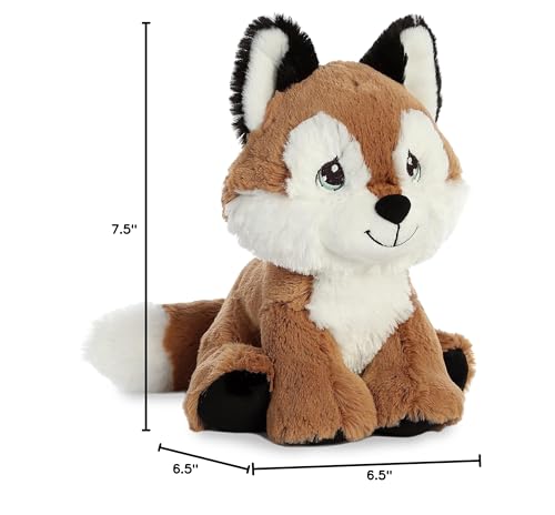 Aurora® Smarty Fox Stuffed Animal – 8.5" Brown Polyester Plush – Cherished Memories
