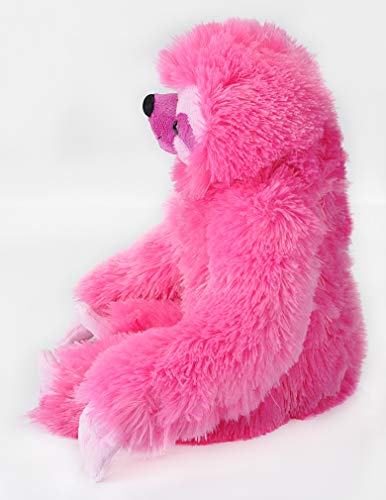 Wild Republic Three-Toed Sloth Plush, Stuffed Animal, Plush Toy, Gifts For Kids, Pink, Cuddlekins 12'
