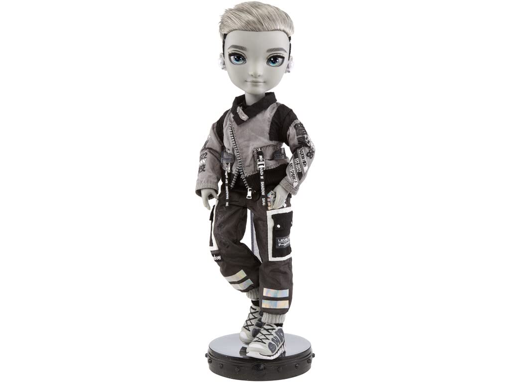 Rainbow High Shadow Series 1 Ash Silverstone- Greyscale Boy Fashion Doll. 2 Silver Designer Outfits To Mix & Match With Accessories, Great Gift, Multicolor, 583578Euc