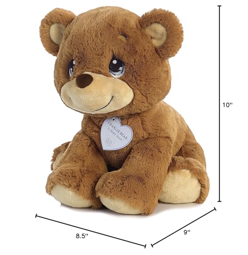 Aurora® Inspirational Precious Moments™ Charlie Bear Stuffed Animal - Cherished Memories - Enduring Comfort - Brown 12 Inches