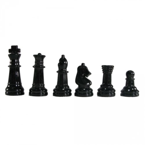 Avant-Garde Black Frosted Glass Chess Set With Mirror Board