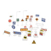 CALANDIS 2x28 Sets of English Road Signs Traffic Signs Playset Pretend Play Toys | Other Preschool & Pretend Play | Preschool To