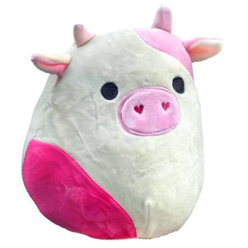 Squishmallows Official Kellytoy Valentines Squad Squishy Soft Plush Toy Animal (8 Inch, Caedyn Cow)