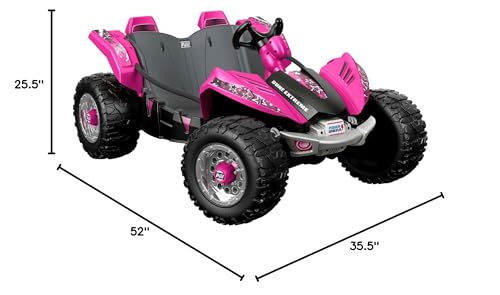 Power Wheels Dune Racer Extreme Ride-On Battery-Powered Vehicle For Preschool Kids, Multi-Terrain Traction, Seats 2, Pink