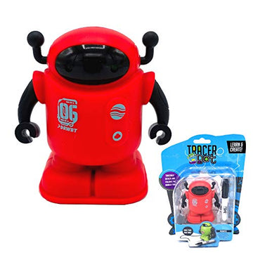 Mukikim Tracerbot - Blue – Mini Inductive Robot That Follows The Black Line You Draw. Fun, Educational, And Interactive Stem Toy With Limitless Ways To Play! Promotes Logic And Creativity Training