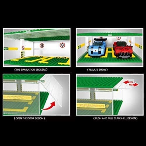 Parking Garage for Speed Champions Race Car, DIY 3-Layer Parking Display Case Building Blocks Set (Not Include Race Car Model)