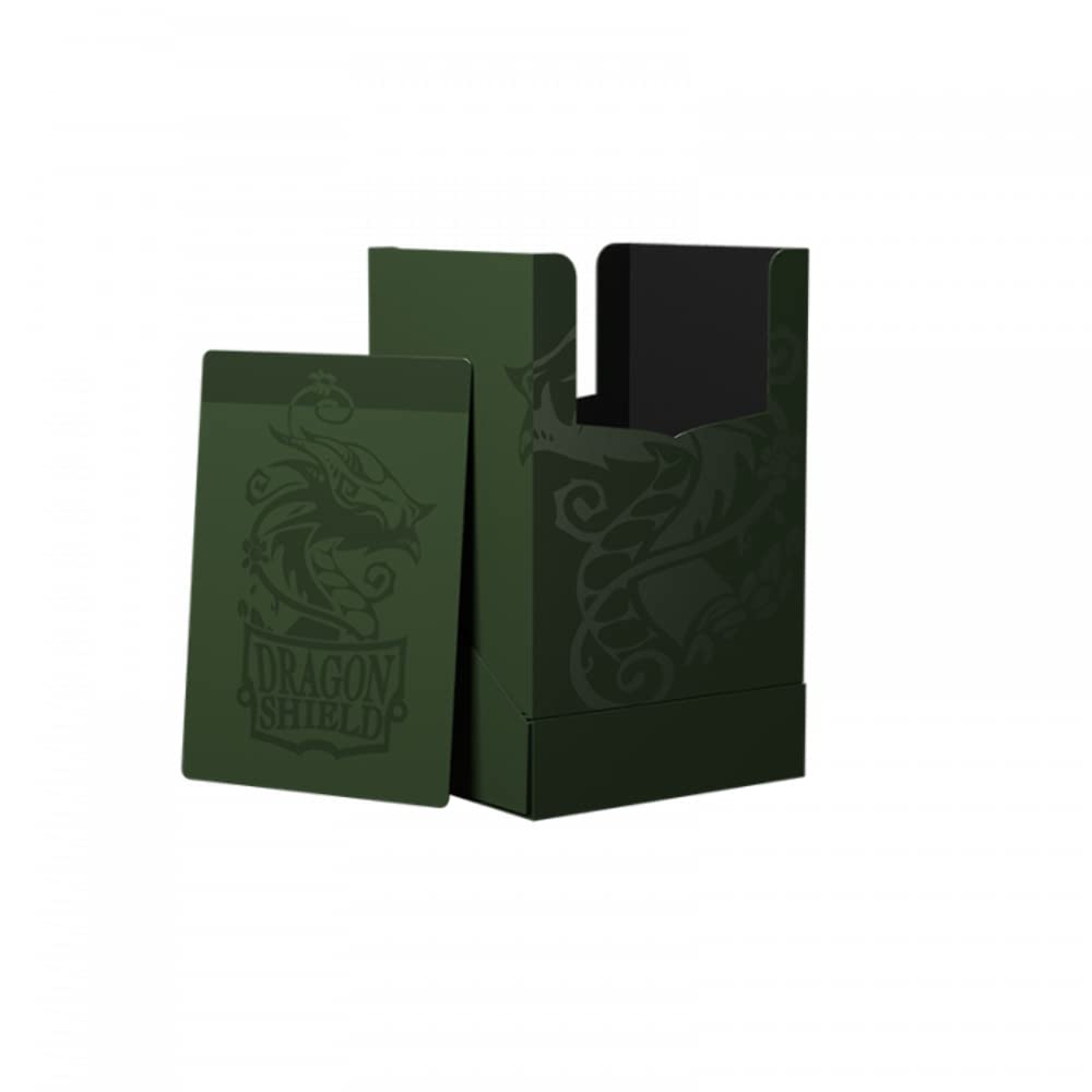 Dragon Shield Card Deck Box - Deck Shell: Forest Green/Black - Durable And Sturdy Tcg, Ocg Card Storage - Compatible With Pokemo
