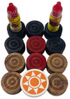 Pam Herbals Professional Carrom Board Game Junior Wooden 6Mm Coins, Set Of 24 Coins With 1 Striker & 2 Disco Carrom Powder Inclu