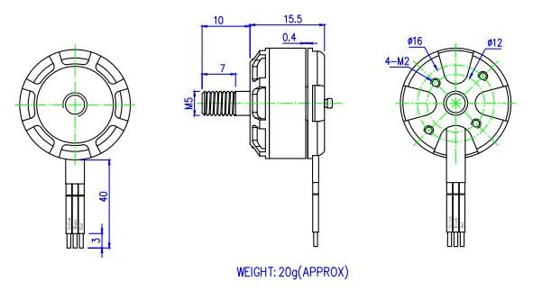 JMT Mini Multi-Rotor 1806 2400KV CW CCW Brushless Motor for DIY 2-3S 250 Mini Drone FPV CC3D 260 330 RC Quadcopter (CCW Black)