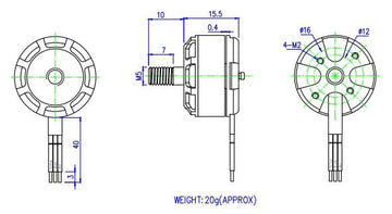 JMT Mini Multi-Rotor 1806 2400KV CW CCW Brushless Motor for DIY 2-3S 250 Mini Drone FPV CC3D 260 330 RC Quadcopter (CW Silver)