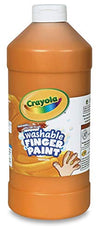 Crayola Washable Finger Paint - Orange (16 Oz), Toddler Paint For Arts & Crafts, Kids Classroom Supplies, Nontoxic & Easy To Clean