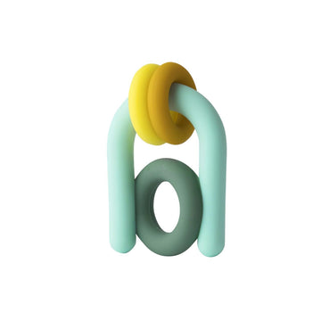 Boon Hoop Silicone Baby Teether - Soothing Teething Toy for Infants - Ages 0-12 Months - Blue - Model B11568
