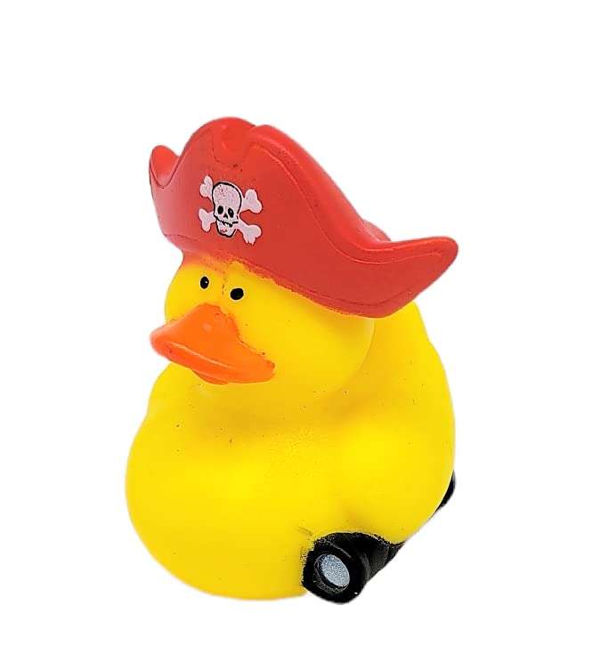 Cool Rubber Ducks (2') Standard Size. (12 Pack) Cute Duck Bath Tub Pool Toys. (Pirate Rubber Duckies)