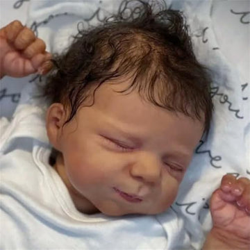 Zero Pam 18 Black Reborn Baby Doll - Full Silicone, Realistic African American Baby Boy with Accessories