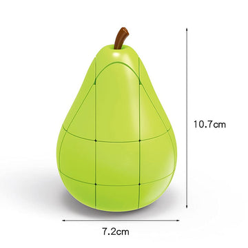 Yealvin 3D Fruit Cube 3  3 Magic Speed Cube Children's Educational Toys Puzzle Cube Brain Teaser (Pear)