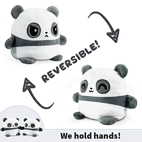 Teeturtle - Plushmates - Magnetic Reversible Plushies That Hold Hands When Happy - Panda - Huggable And Soft Sensory Fidget Toy