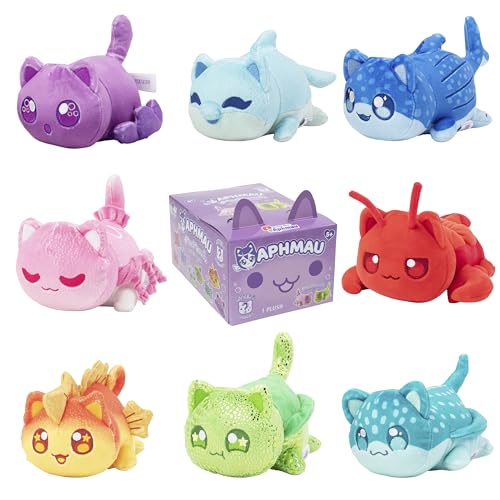 Aphmau 6” Meemeow Mystery Plush – Series 5; Youtube Gaming Channel, Blind Box, 1 Of 8 Possible Under The Sea Meemeows, Official Merch