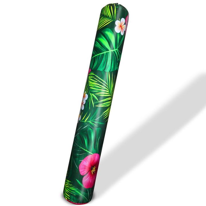 Inflatable Swim Pool Noodles - 1 Pack Soft Fabric Covered Large Noodles for Floating, Premium Buoyancy and Comfort for Adults, P
