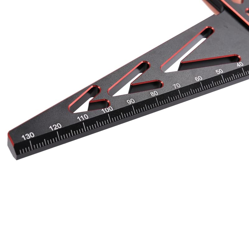 KingVal Adjustable Metal RC Car Wheel Rim Camber Gauge Ruler Height Measuring Tool Compatible with 1/10 1/8 1/7 RC Car (Black-Re