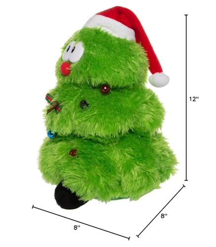 Simply Genius Singing Dancing Christmas Tree: Animated Christmas Character, 12 Stuffed Animal Plush Christmas Tree With Music