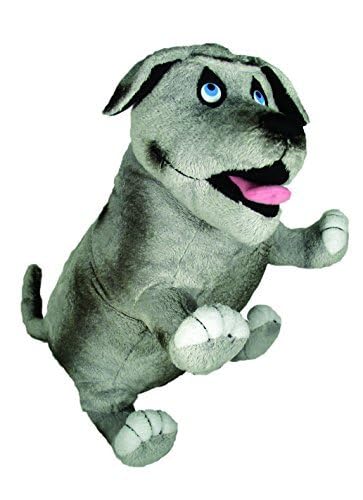 MerryMakers Walter the Farting Dog Plush Toy, 8-Inch, Grey, Model 1455, Soft Plush Material