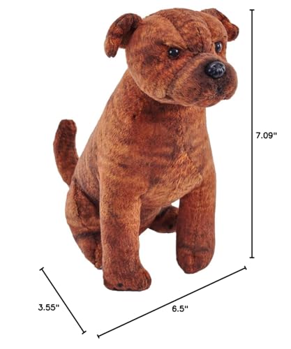 WILD REPUBLIC Staffordshire Bull Terrier Plush Toy - 5.5" Stuffed Animal with Sound, Made from Recycled Materials, Great Gift for Kids
