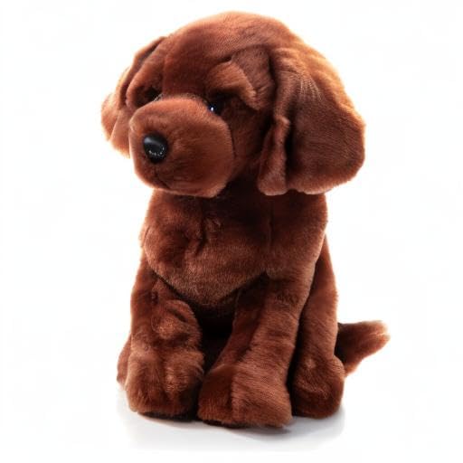 The Petting Zoo Chocolate Lab Plush Toy 12" - Brown Medium Stuffed Animal for Kids, Model 722410, Polyester