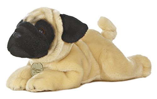 Aurora 11" Plush Pug Toy - Multi Color, Model 10823, Soft Stuffed Animal