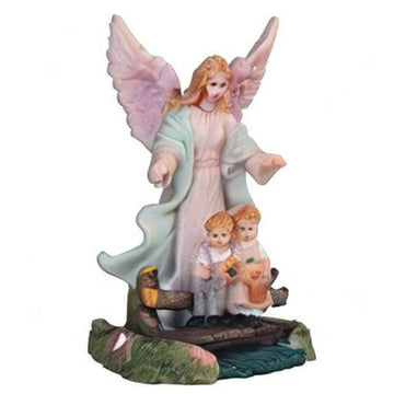 Stealstreet Ss-G-1645W Ss-G-1645, 5 Inch Pink Guardian Angel Statue Figurine Watching Over 2 Kids, 5'