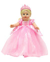 American Fashion World Pink Sparkle Princess Set for 18-Inch Dolls |Crown Included | enhanced Quality & Trendy Design | Dolls Clothes | Outfit Fashions for Dolls for Popular Brands